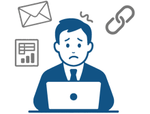 Overwhelmed consultant illustration
